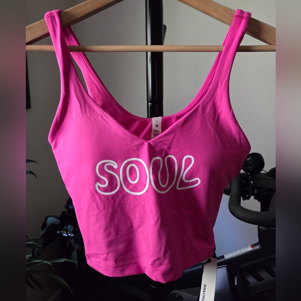 lululemon athletica x SoulCycle Align Sonic Pink Tank Top 8 NWT
